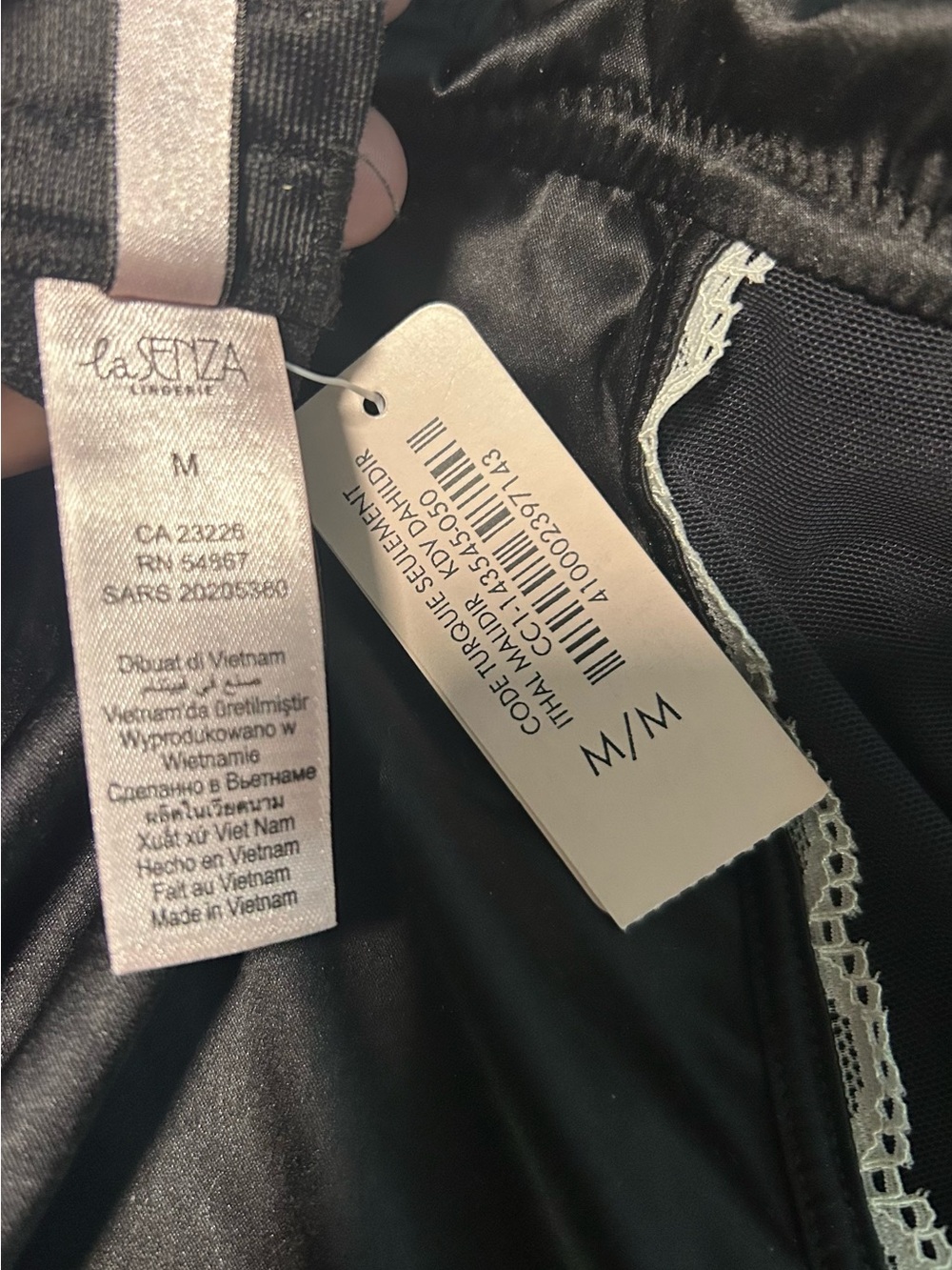 La Senza Black Lace-Trim Babydoll - Picture 4 of 5